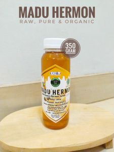 Madu Hermon - Madu Randu Raw Murni dan Organik 350 gr (Sertifikat P-IRT)