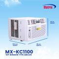 Matrix Aircon Shop - Mx-KC1100 Matrix 1HP Window Type Air Conditioner  offering efficient cooling for your space. With eco-friendly refrigerant, blue fin technology, independent dehumidifying, 24-hour timer, and easy installation. 