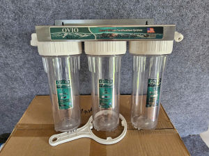 Bộ 3 cốc lọc 10inch kèm 3 lõi lọc thô.