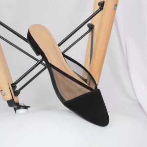 Heaves - Sandal Hak Wanita Azzara 2Cm Black Transparent - Sandal Wanita Premium