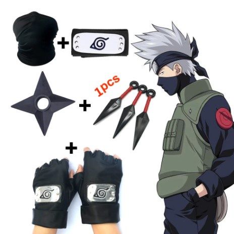 Set Kakashi Cosplay Anime Naruto 5set Lengkap Anak Dewasa Lazada