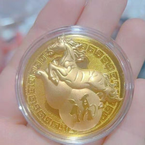 Welfare products lucky horse to success commemorative coin Commemorative Gold Coin for Good Luck in the Year of the Horse