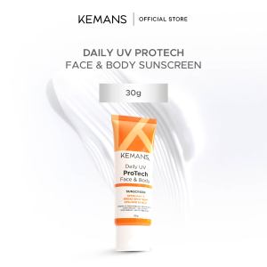 Kemans Daily UV ProTech Face & Body Sunscreen SPF50 PA+++ (30g) – Lightweight Non-Greasy & Water-Resistant