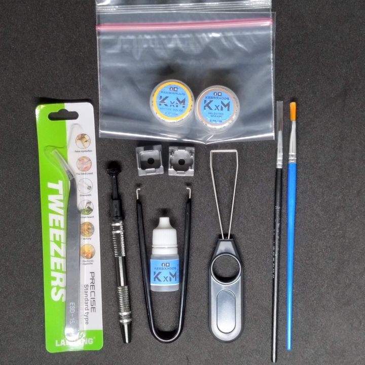Mechanical Keyboard Mod Kit (205g0, 105, Tweezer, Switch Opener, Switch