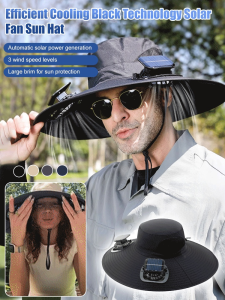 Sun hat female summer large brim sun hat sunscreen solar fan hat men UV fisherman hat