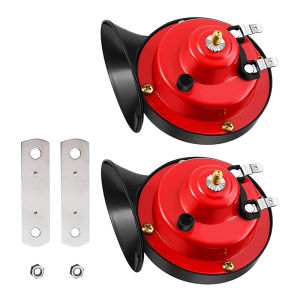2pcs Universal Loud Car Horn 12v 300DB Electric Snail Train Horn Motorcyle Horn Super Loud Waterproof Horns Siren for Motorcycle Car Truck SUV Boat