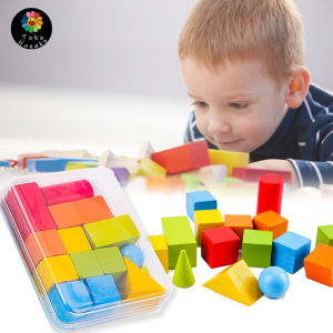 Pas Bentuk Geometri Warna Warni / Mainan Shape Sorter/ Mainan Kayu / Mainan Balok