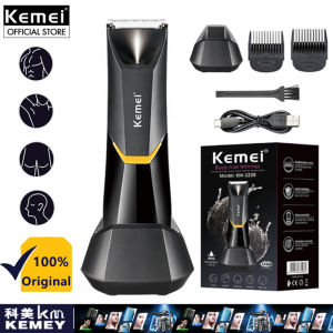 Kemei KM-1838 Groin Area Hair Trimmer Lawn Mower Ceramic Blade Waterproof Wet Dry Clippers Pubic Armpit Body Hair Ultimate Hygiene Razor