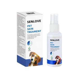 Pet Skin Treatment Spray Anti Fungal Anti Tick Flea Relief Spray Effective Improve Pet Skin Disease Problem Mild Safe Formula Convenient Spraying Use Daily External Skin Care Healing Liquid Practical Health Care Remedy Suitable For All Kinds Of Dogs And C