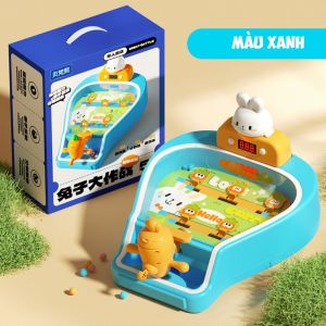 Đồ Chơi Máy Bắn Bi Mini Pinball Hình Thỏ Có Đèn Nhạc Màn Hình Tính Điểm Giúp Luyện Phản Xạ Cho Bé