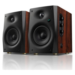 Swans D1100 Computer Speaker Bluetooth Bookshelf Speakers Pair 4" Powered Stereo Speakers Built in DSP for Desktop PC
