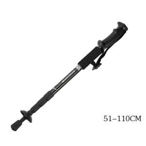 Outdoor trekking pole cane telescopic stick straight handle walking mountaineering crutches