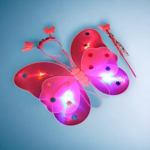 Váy Cánh bướm kép CÓ ĐÈN - Cánh tiên phát sáng Đồ chơi trung thu bộ cánh bướm phát sáng cho bé Hot trend 2023