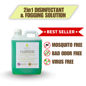 Citronella Disinfectant and Mosquito Fogging Solution that kills 99.9% of germs combined with the power of Citronella | DISINFECTANT SOLUTION | FOG MACHINE | DISINFECTANT FOG MACHINE | MOSQUITO REPELLENT SOLUTION | 2 IN 1 FOGGING SOLUTION DISINFECT 1L