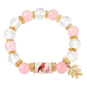 GENENIC Butterfly Hummingbird Bracelet Sunflower Bee Inspirational Bracelet Spring Blessing Adjustable Crystal Beaded Bracelet Women