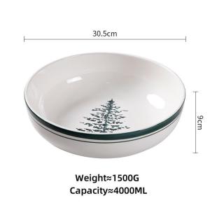 OMK American Underglaze Ceramic Serving Bowls Salad Bowl Large Cooking Bowl