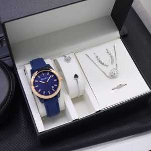 Jam Tangan Wanita Fo55il Karet Rubber Free Accesories Komplit Mewah Fashion Cewek Kekinian Keren Elegan