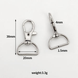 10PCS Swivel Strap Buckles Lobster Clasps Carabiner Metal Snap Hooks for Keychain Sewing DIY Crafts