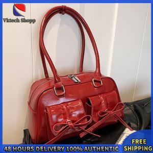 【Clearance sale processing】 Women Casual Hobo Bag with Bow PU Leather Crossbody Bag for Daily Use and Shopping Trips