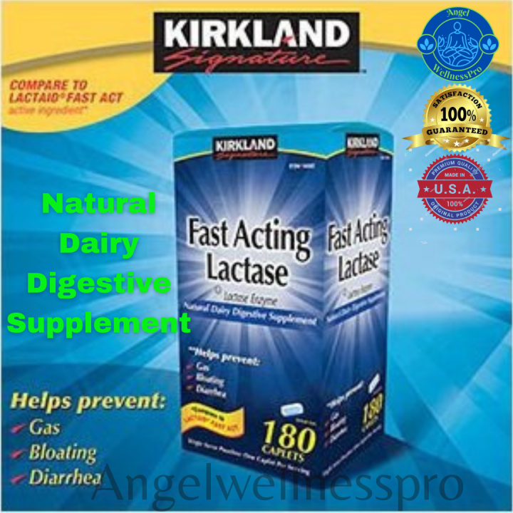 Kirkland Signature Fast Acting Lactase I Natural Dairy Digestive ...