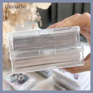 [Cumarba] New Transparent Plastic Storage Box Photocards Small Card Storage Box Desk Organizer Box Classification Box Stationery