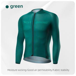 WEST BIKING Cycling Jersey Breathable Cycling Top Reflective Long Sleeve Jersey Cycling Clothing Outdoor Sports Top For Men Women Bicycle Equipment