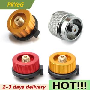 PkYeG High Quality Camping Gas Furnace Converter Device Long Gas Tank Gas Furnace Conversion Head Metal Gas Tank Cylinder Adapter