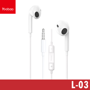 Yoobao L-03 3.5mm Jack Earphone Superior Sound and Call 1.2m Headset
