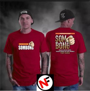 NEW KAOS ATASAN DEWASA LENGAN PENDEK KATA KATA JANGAN LAH KAMU SOMBONG DEPAN BELAKANG