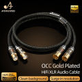 Cáp âm thanh HiFi XLR, lõi mạ vàng OCC có độ tinh khiết cao với lớp bảo vệ kép, không gây tiếng ồn, cáp 2XLR nam cho bộ khuếch đại và micrô. 
