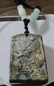 Natural Colorful Agate Scenery Necklace