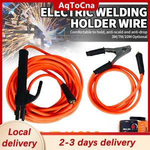 [COD] AqToCna Ship within 24 hours 300cm-10M Welding Wire Cable 300A welding cable 10 meters Heavy Duty Power Welding Tools Electrode Holder Brass Iron Welding Machine Ground Clamp Replacement Accessories