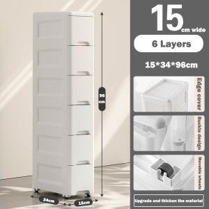 Slim Drawer Cabinet Gap Storage Cabinet With Wheels Kitchen/Bathroom Storage Organizer