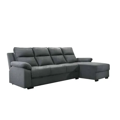 Living Mall Rehan 4 Seater High Back L-Shaped Sofa in 47 Colour - w/ Pet Friendly Fabric/Leather