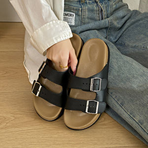 Free Shipping Stylish And Versatile Thick-Soled Slippers For Women Perfect For Outdoor Wear Featuring A Trendy One-Strap Design Casual Style And Non-Slip Soles Ideal For Summer