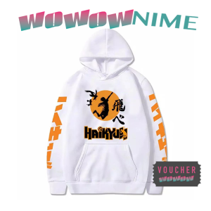 Haikyuu Karasuno - Anime Jaket Hoodie Cosplay - Shōyō Hinata Haikyuu!! Karasuno Kostum - Tracksuits Costume Olahraga Voli Klub Seragam Jersey - Anime Sport