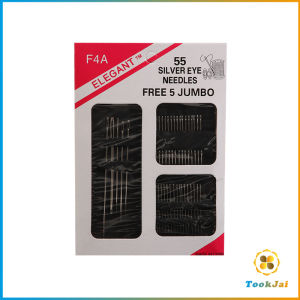 TookJai อุปกรณ์เข็มเย็บผ้า Diy สําหรับใช้ในครัวเรือน ไม่ต้องใช้ที่สนเข็ม 12 เล่ม Sewing needle