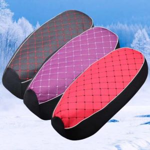 MIRELINA 1Pcs 3D Mesh Fabric Motorcycle Seat Cover Waterproof PU Leather Velvet Electric Bike Seat Cushion Thickened Scooter Cushion Protector Universal Fit