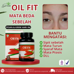 Obat Mata Ptosis Mata Beda Sebelah Mata Sipit Sebelah Turun Mata Kecil Sebelah Mata Melorot Mata MalasSaraf Mata Lemah / Rusak OILFIT BPOM