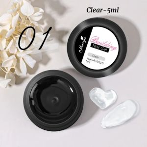 5ml/15ml Non Stick Hand Extension Gel Nail UV Gel Carving Flower Gel Nail Shaping Nail Extension Clear/White/Nude Solid Nail Art Gel Polish