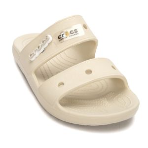 Dép 2 quai ngang cross Band Classic chuẩn xịn đúc liền khối tặng 10 sticker màu kem