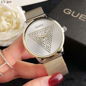 Fashion Ladies Watch Stainless Steel Mesh Strap Quartz Watch Stylish MK Women Watch Quartz Women Wristwatch Korean Version of Simple Fashion Watch