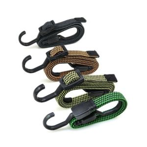 LINHU 100cm Elastic Luggage Rope Heavy Duty Wide Flat Rubber Luggage Rope Durable Cargo Tie Down Motorcycle