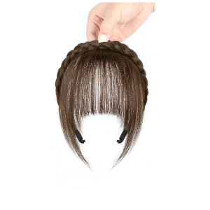✨Instantly beautiful✨ Braided bangs hairpiece natural hair band fashionable hair accessory completely natural modern beauty lightweight does not press on the head realistic colors.