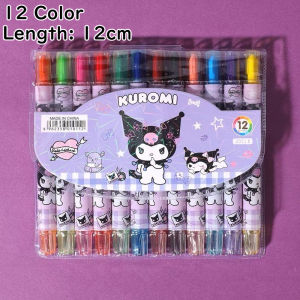 Kulomie Crayon 12 Colors Twistable Rolling Crayon Non-Toxic Not Dirty Best Gifts for Kids Drawing Supplies