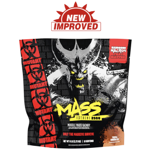 Mutant Mass Gainer Extreme 2500(12/6lbs) -Penambah berat amino acid BCAA supplement Whey protein Vitamin Mass Gainer Weight Gainer Low Sugar Susu gym-Free Shaker