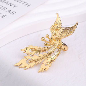 [fenggongshuode] Sang Trọng Phượng Nhẫn Cho Nam Giới Phụ Nữ Engagement Wedding Nhẫn Cô Dâu Đồ Trang Sức Trung Quốc Phong Cách Nhẫn Quà Tặng