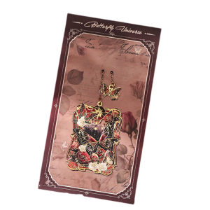 ที่คั่นหนังสือผีเสื้อกลวงพร้อมจี้โลหะมาร์คเกอร์คั่นหน้าหนังสือที่คั่นหนังสือบุ๊คมาร์คย้อนยุคมีสไตล์