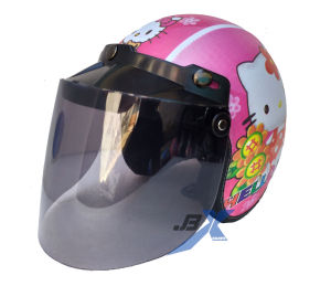 Helm Anak Retro Bogo Usia 2 Sampai 7 Tahun Motif Cewek Kaca Flat