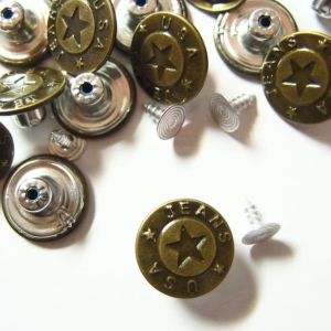 Kancing celan Jeans Jaket Isi 10 Pasang